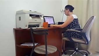 High Definition Video Captures The Real-Life Cunnilingus Of A Mature Secretary And Her Employee