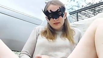 Laughing And Playing With Sex Toys In The Open Air - Female Solo Play And Orgasm