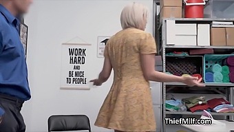 A Police Officer Passionately Has Sex With A Well-Endowed Older Woman In His Workplace