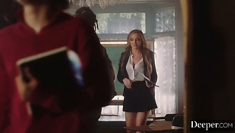 Amber And Her Classmates Indulge In A Raunchy Fmm With A Bbc