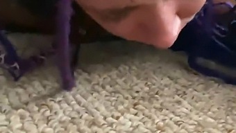 Gothic Submissive Moans During Interracial Anal Sex